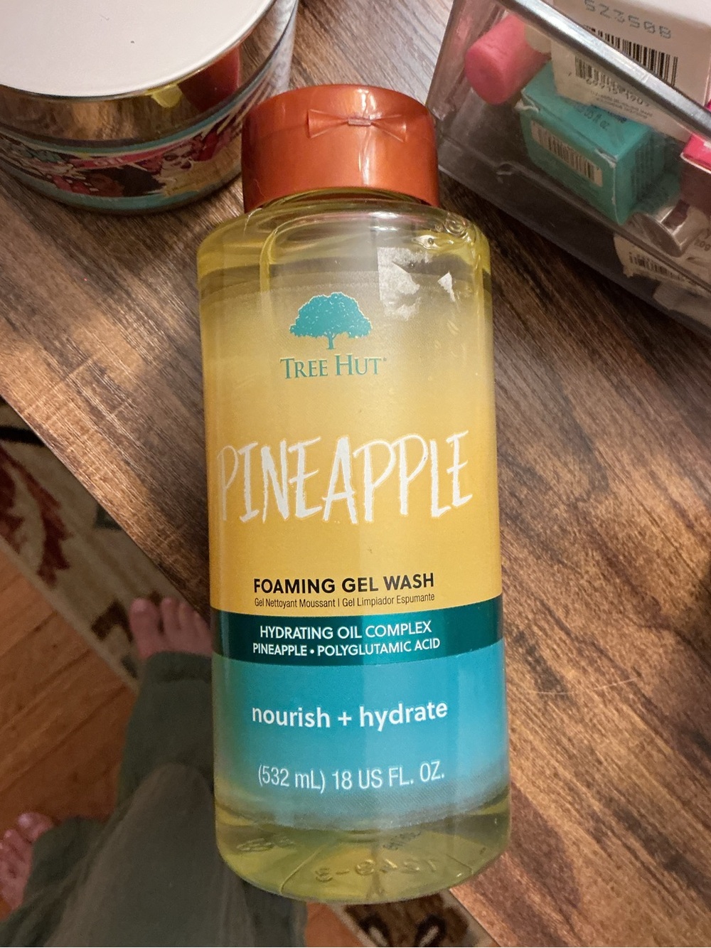 Tree Hut Pineapple Foaming Gel Wash - Yellow & Teal